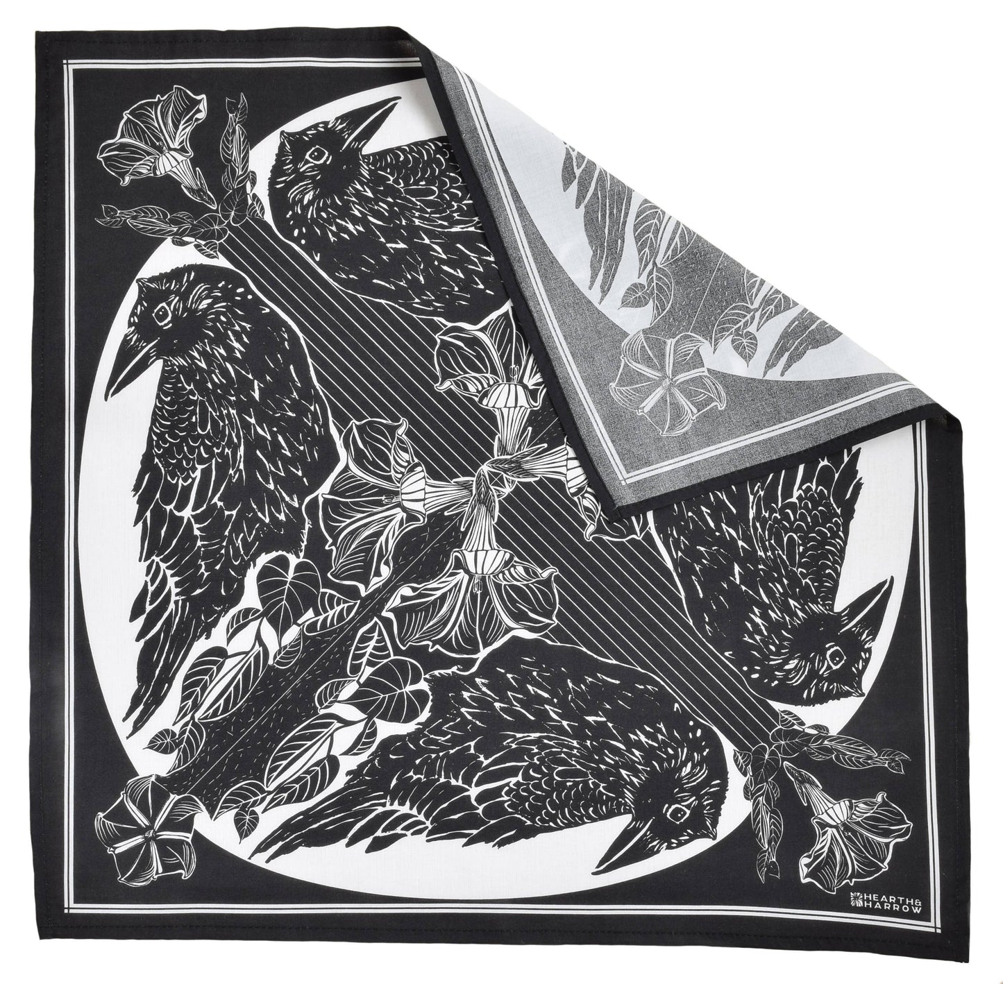 Crow Bandana - Dark Black