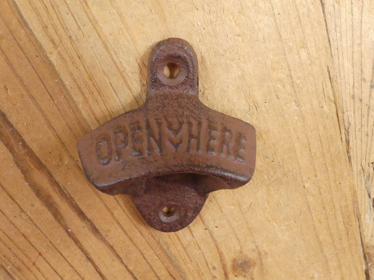 "Open Here"Cast Iron Bottle Opener
