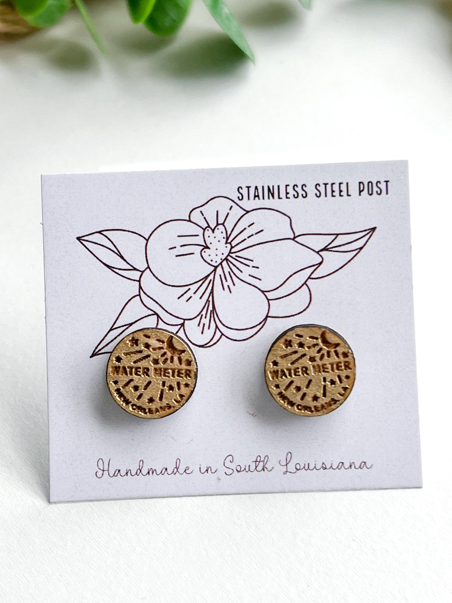New Orleans Water Meter Stud Earrings