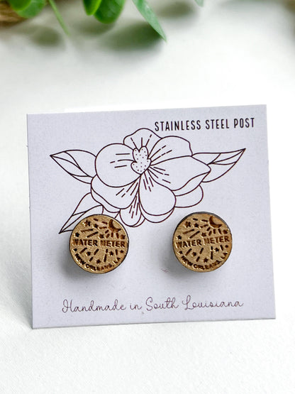New Orleans Water Meter Stud Earrings