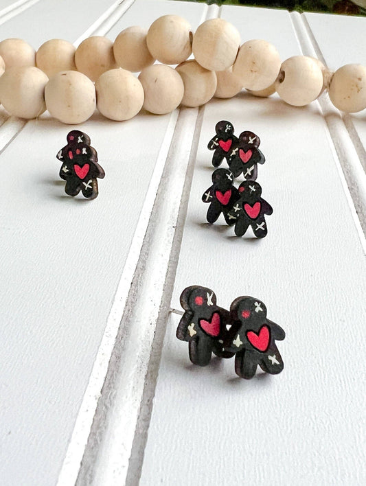 Louisiana Voodoo Doll Stud Earrings