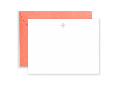 Fleur De Lis Stationery Set: Aubergine