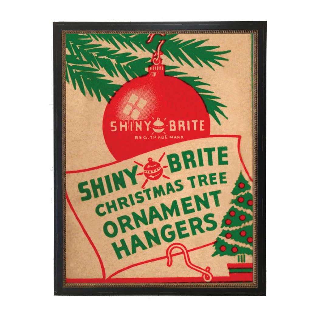 Vintage shiny brite christmas poster