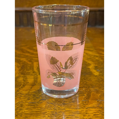 Vintage A. Masserini pink wheat2 oz. shooter shot glass set of 6