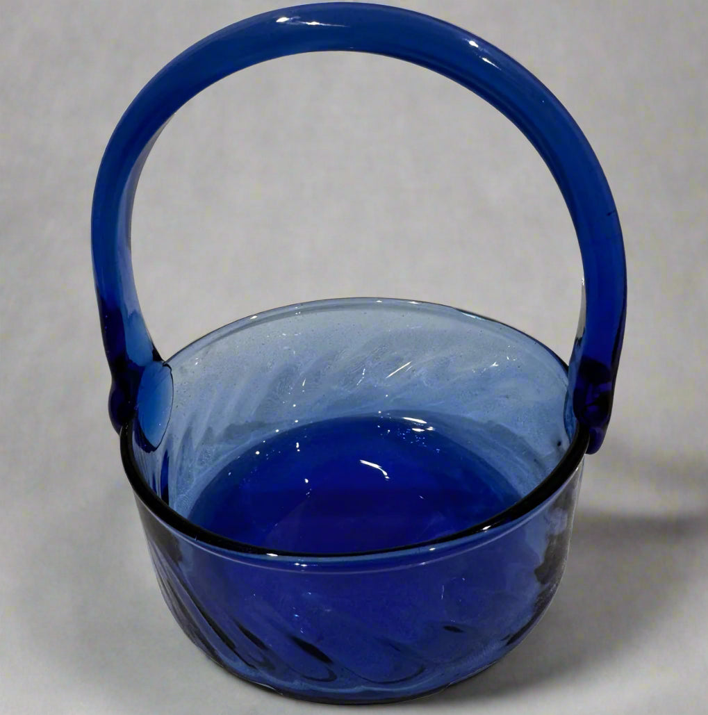 Hand-blown glass basket CSBH