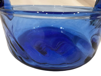 Hand-blown glass basket CSBH