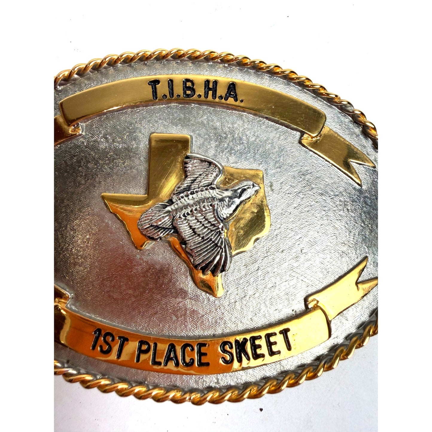 Vintage TISHA 1st Place Skeet Shooting Belt Buckle