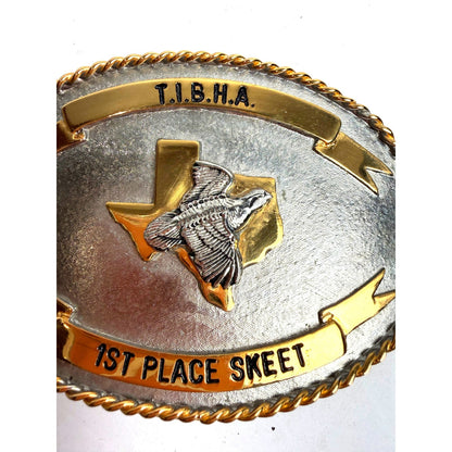Vintage TISHA 1st Place Skeet Shooting Belt Buckle