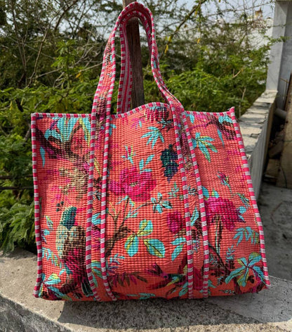 Quilted Bird Printed Bag