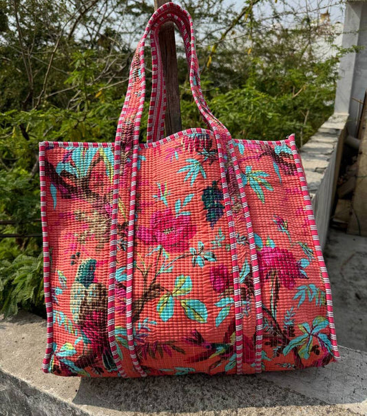 Quilted Bird Printed Bag