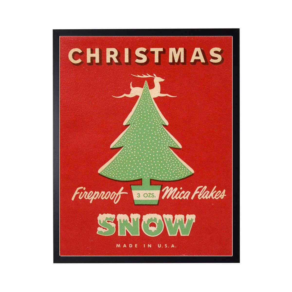 Vintage Christmas Snow Poster