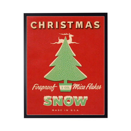 Vintage Christmas Snow Poster
