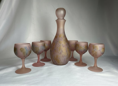 Mottled Art Decanter Set