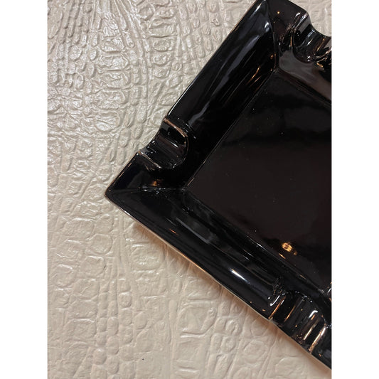 Vintage Craftman's Bench ceramic square glossy finish ashtray