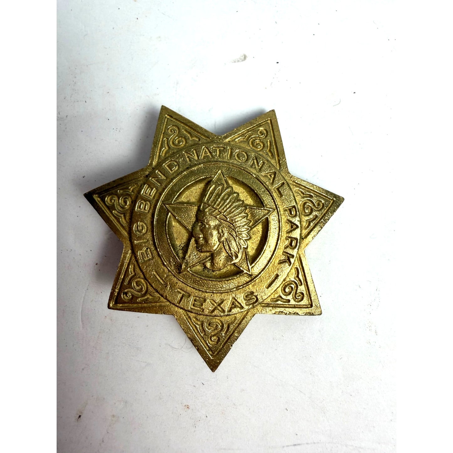 Vintage Big Bend National Park Texas star shape badge pin - COLLECTIBLE