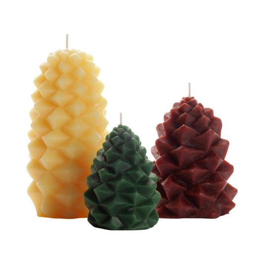 Pinecone Candles – 100% Pure Beeswax – 3 Sizes Available