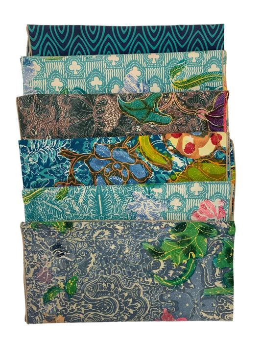 Batik Napkins-Varied color & pattern set/3
