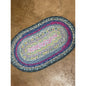 Handmade boho cottage scrap cotton Jelly Roll Accent Floor Rug