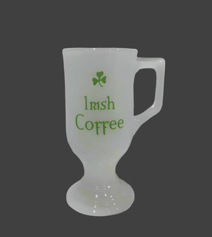 VTG Irish Coffee Milk Glass