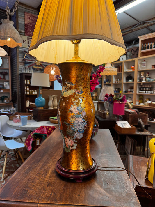 Chinoiserie Glass Vase Table Lamp