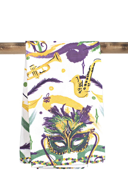 Kitchen Towel - Mardi Gras Mask