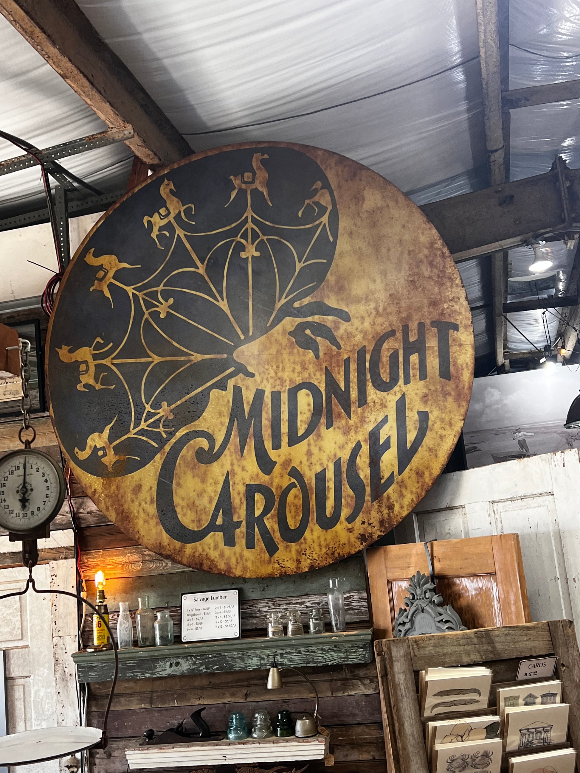 Midnight carousel sign – Bargeboard NOLA