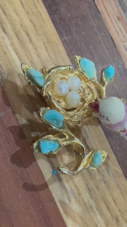 Bird In Nest Pin CSBH