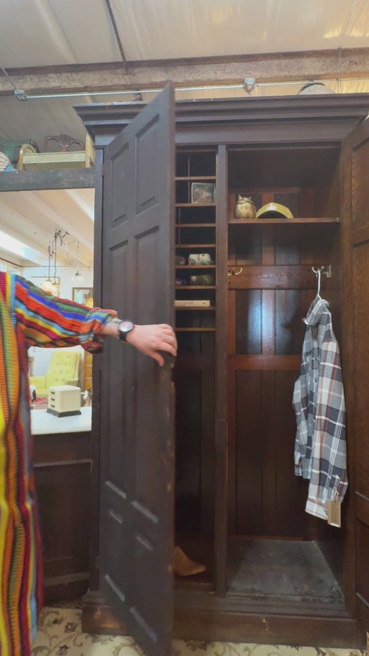 Large Vtg. Solid Wood Armoire