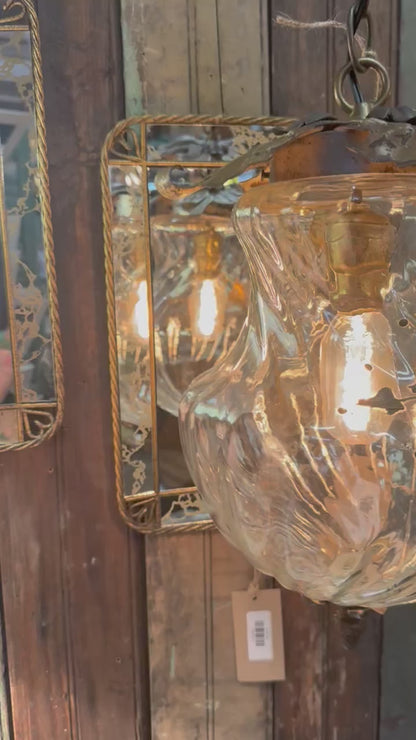 Brass and Glass Pendant