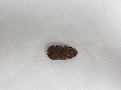 Vintage 1930s Bakelite Brown Carved Pineapple Clip By Weise CSHW