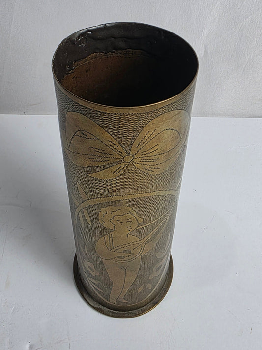 Vtg. Trench Art Bullet Casing c. 1917