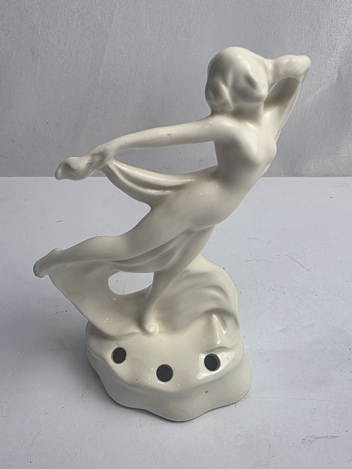 Vtg. German Ceramic Flower Frog Erphila Fayence