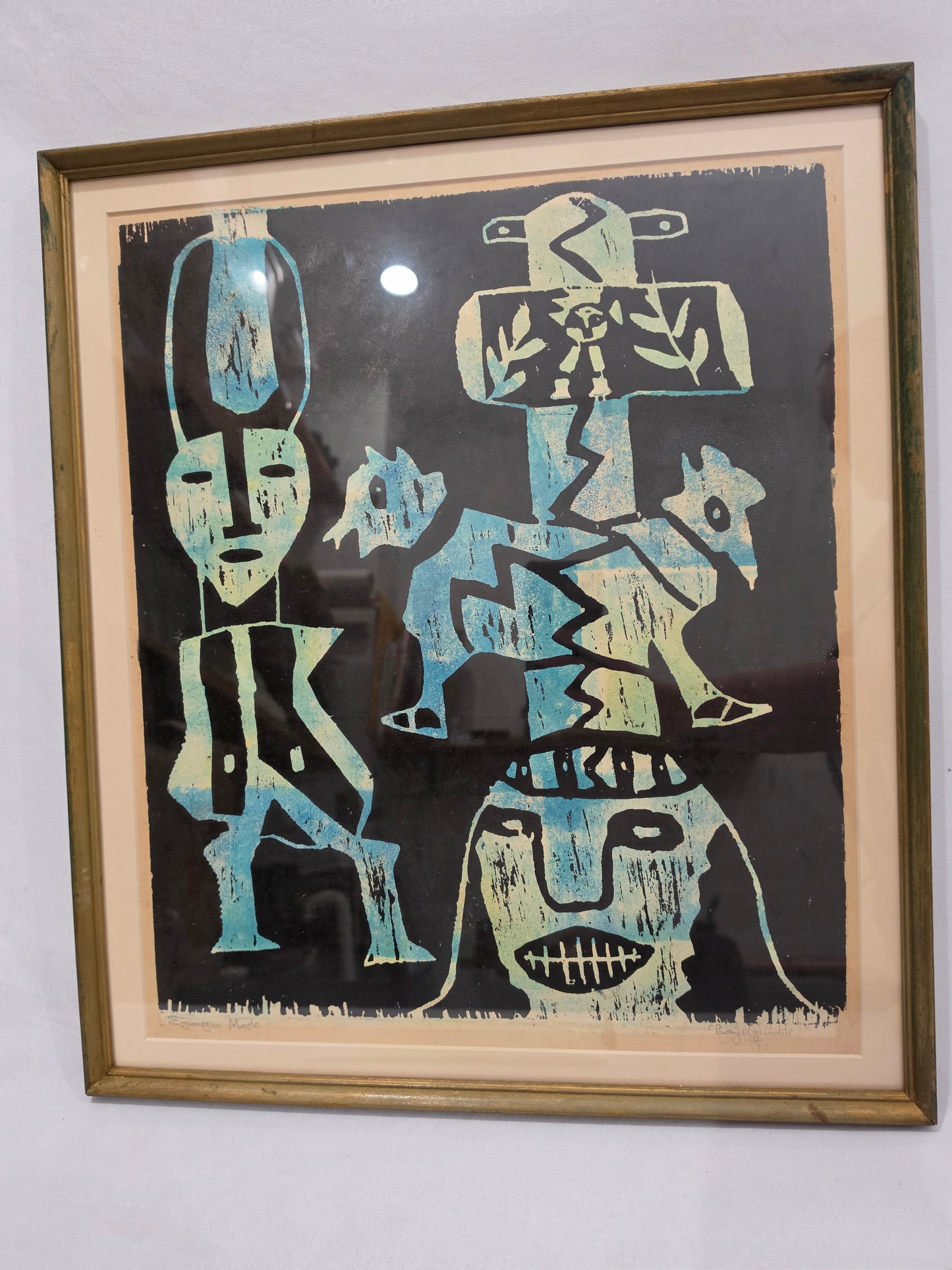 Vintage 1971 Egungun Mask by O. Bayo Qundele CSHW