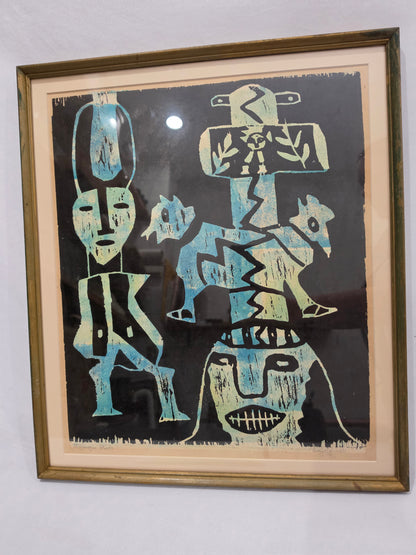 Vintage 1971 Egungun Mask by O. Bayo Qundele CSHW