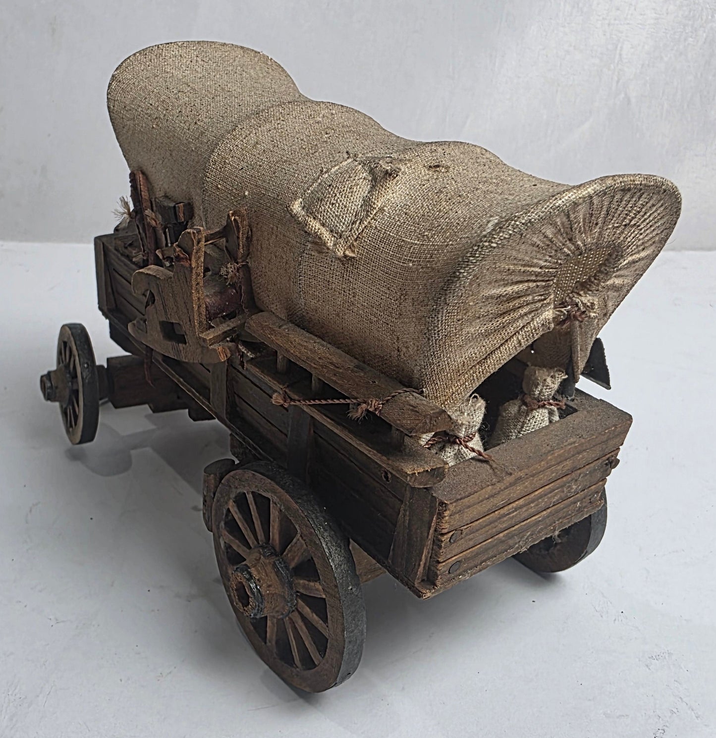 Vtg. Hand-made Covered Wagon
