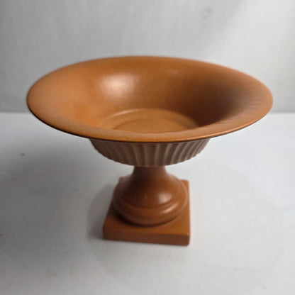 Vtg. Terra Cotta Ceramic Pedestal Urn Planter