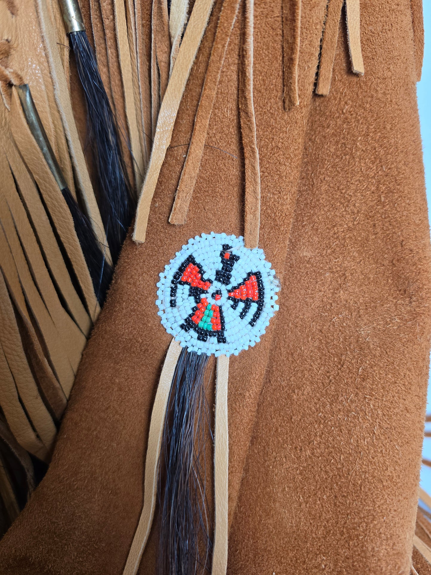 Vintage Sam Two Feathers Suede Fringe Beaded Coat CSHW