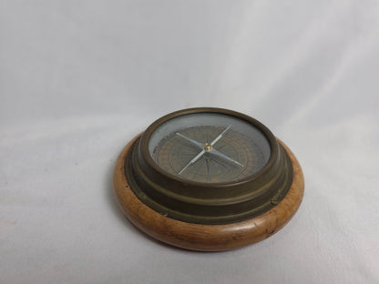 Vintage 1950s Conquistador Compass Spanish Wooden Hand Carved CSHW