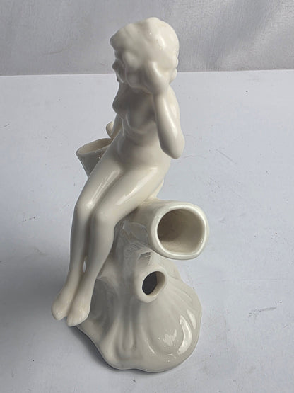 Vtg. Lenox Nude Lady Art Deco Flower Frog