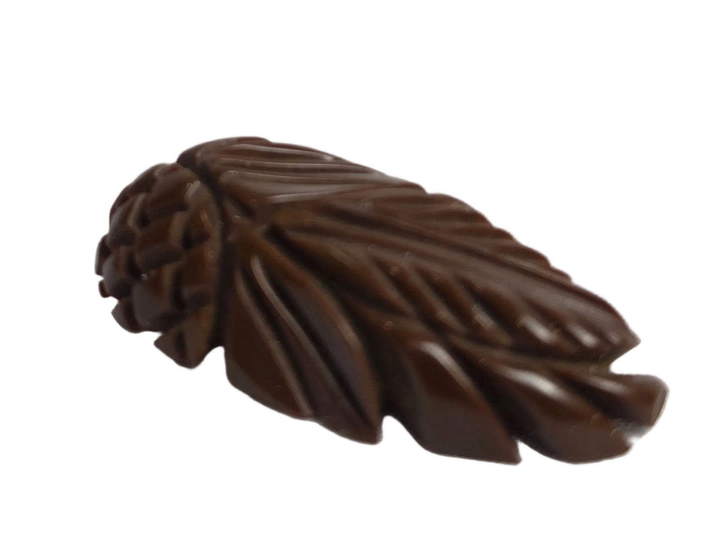 Vintage 1930s Bakelite Brown Carved Pineapple Clip By Weise CSHW