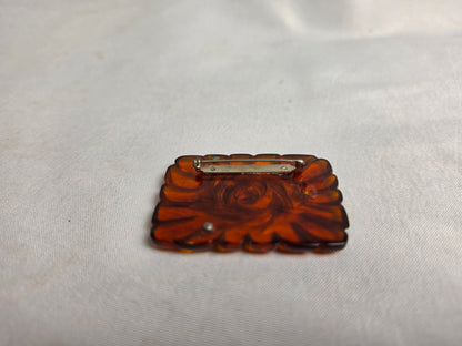 Vintage 1980s Bakelite Apple Juice Brooch By Weise CSHW