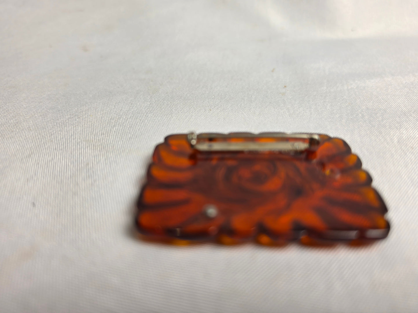 Vintage 1980s Bakelite Apple Juice Brooch By Weise CSHW