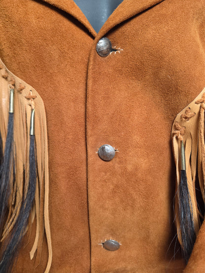 Vintage Sam Two Feathers Suede Fringe Beaded Coat CSHW
