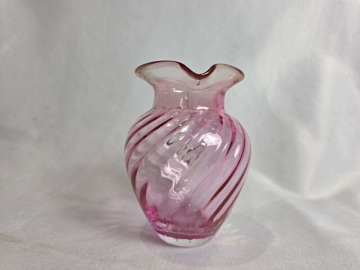Vintage Pink Hand Blown Glass, Juice, Milk, Syrup CSHW