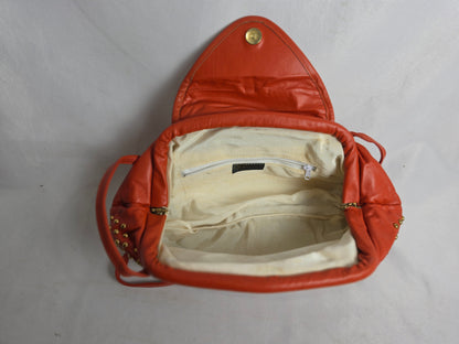 Vintage Leather Studded Crossbody Clutch CSHW