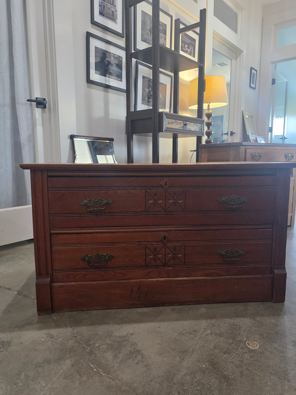 Vtg. Eastlake 2 Drawer Chest