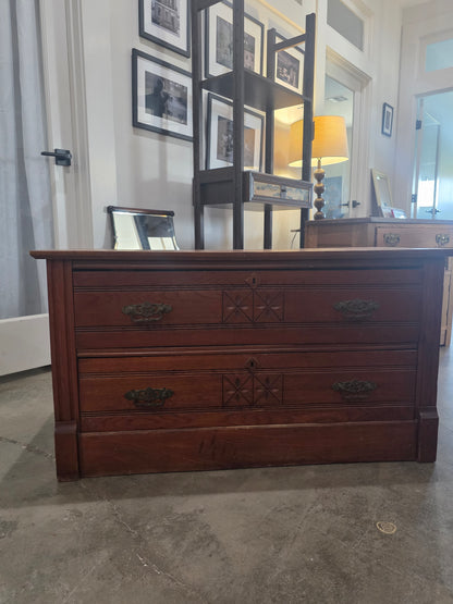 Vtg. Eastlake 2 Drawer Chest