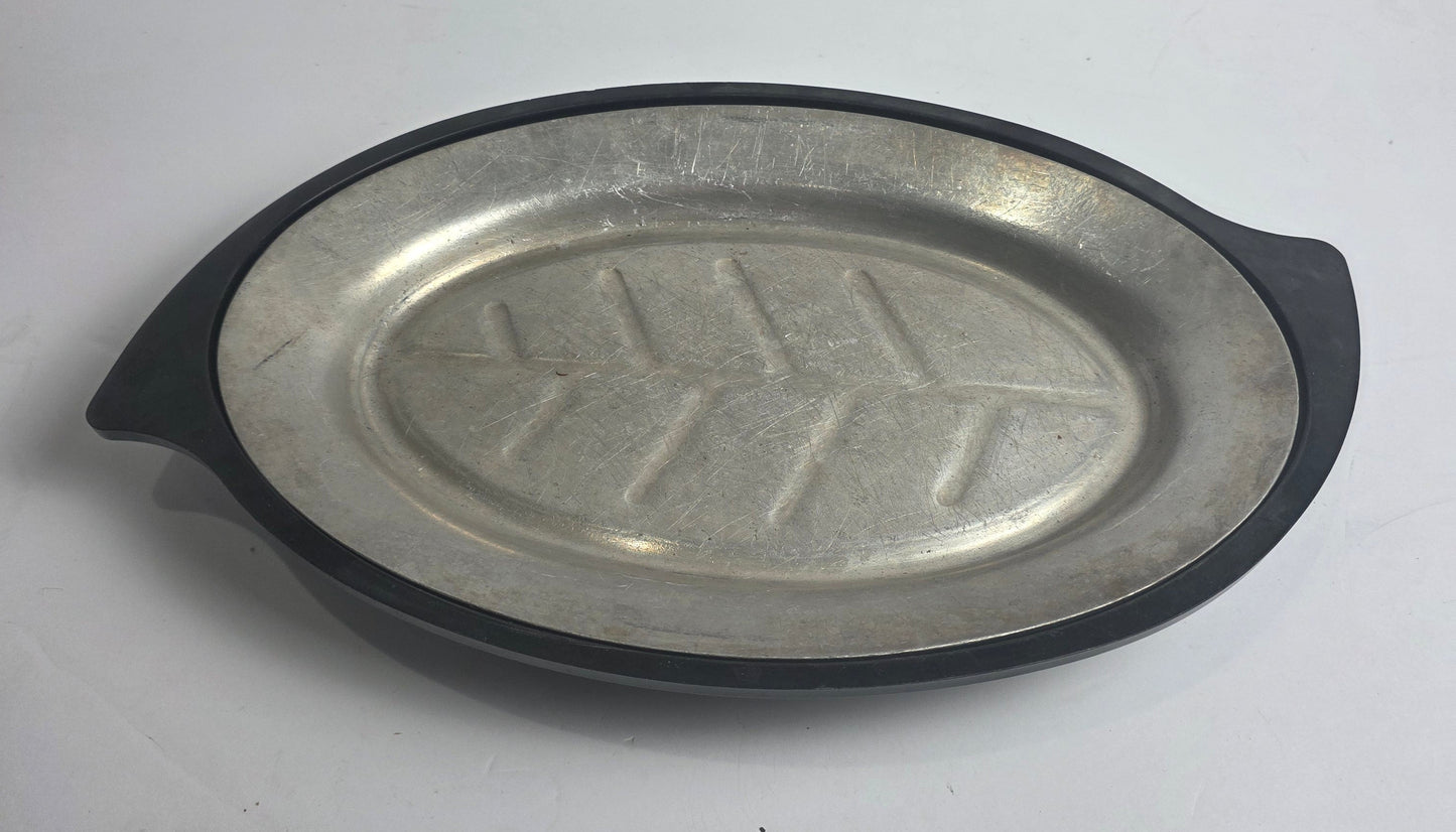 Vtg. Nordic Ware Sizzling Server Plate w/ Base