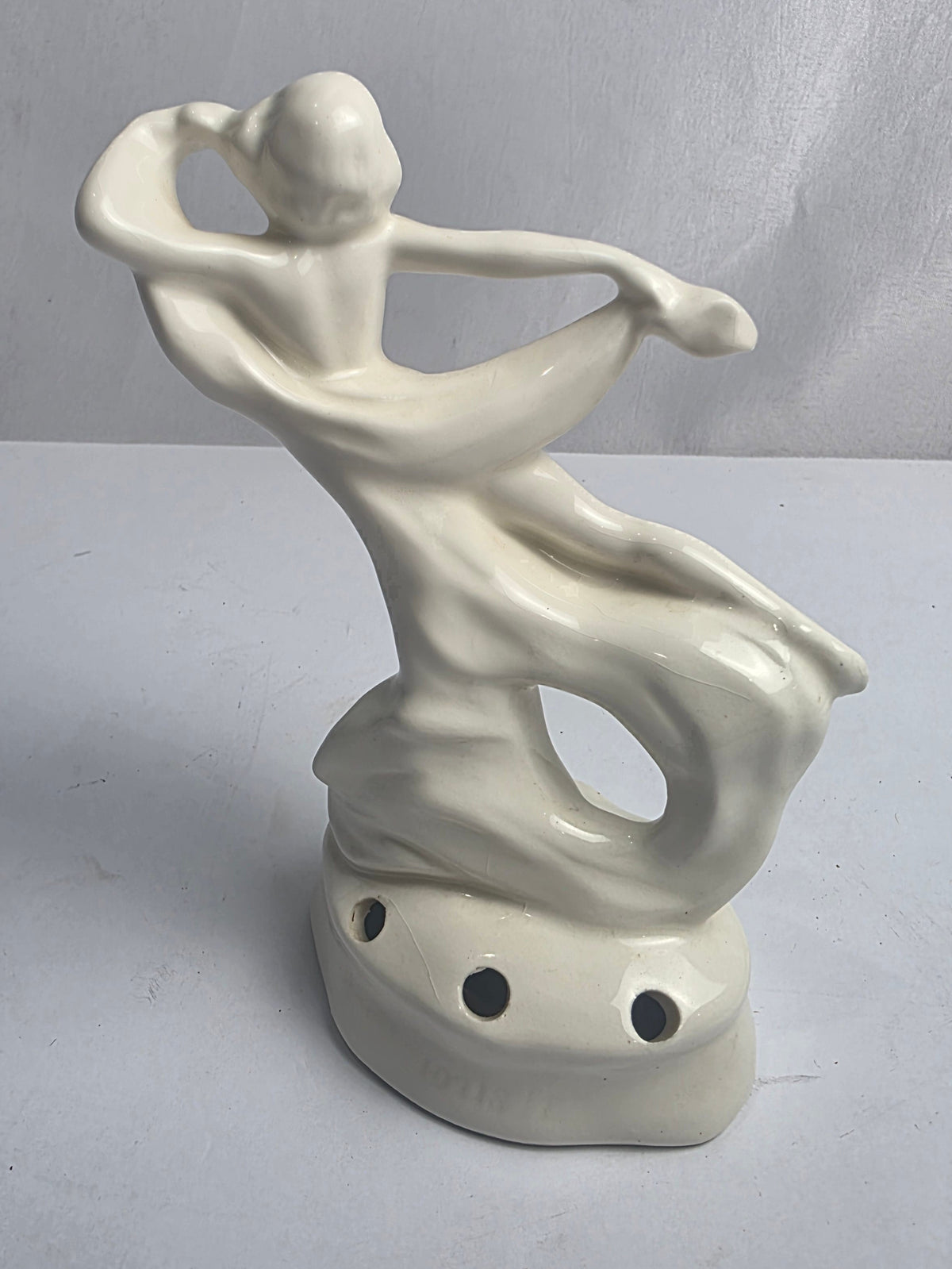 Vtg. German Ceramic Flower Frog Erphila Fayence