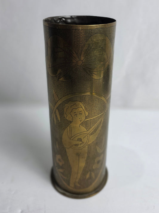 Vtg. Trench Art Bullet Casing c. 1917